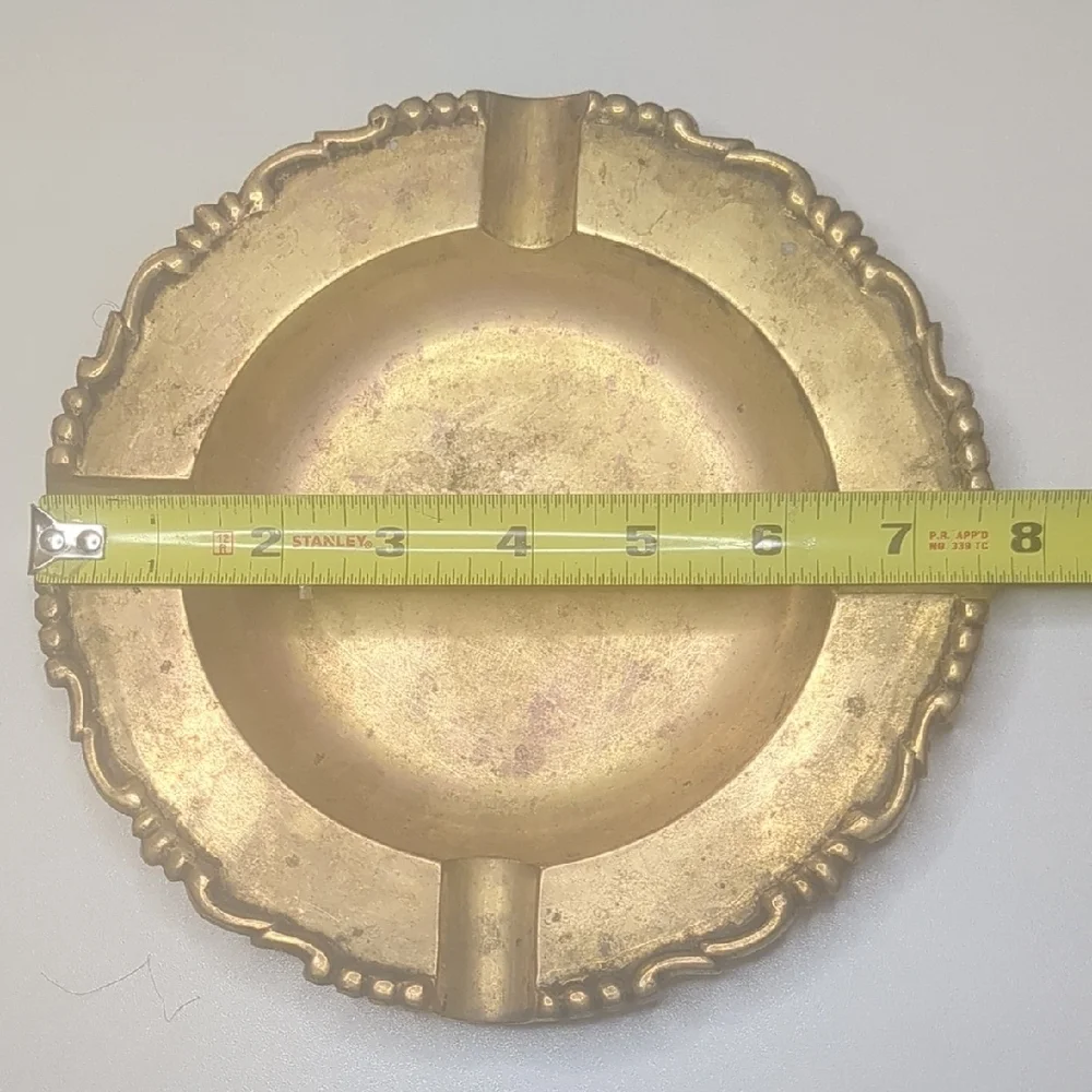 Vintage Solid Brass Ashtray.
